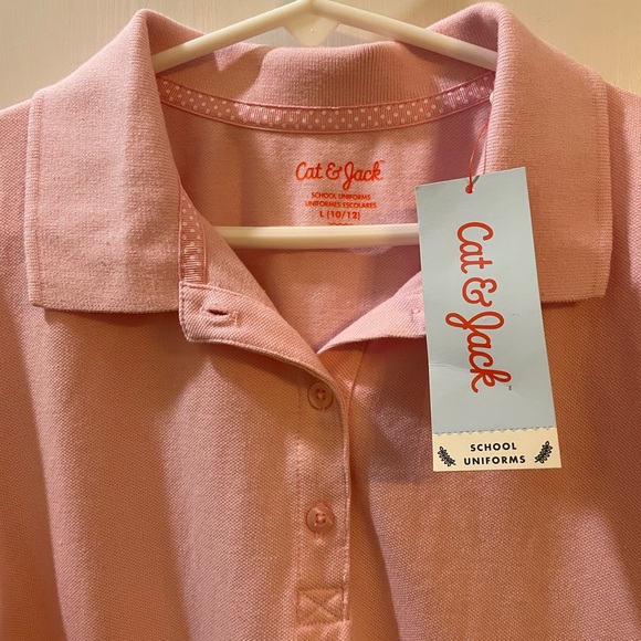 Cat & Jack Pink Uniform Polo - Size 10/12 - Picture 2 of 6